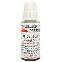 Black Glass & Metal Enamel Pen - 30 ml