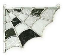 Free Stained Glass Spider Web Window Corner Pattern