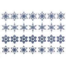 Snowflakes Blue Enamel Decals