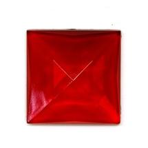 Red Square 25mm Faceted Jewel
