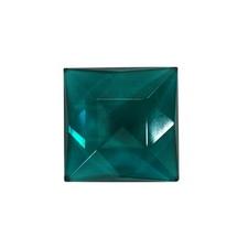 Teal Square 25mm Faceted Jewel