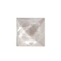 Clear Square 25mm Faceted Jewel