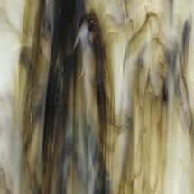 Wissmach White and Medium Gray and Brown Wispy