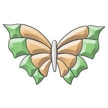 Butterfly Colored Bevel Cluster
