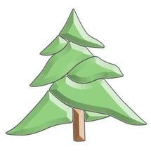 Pine Tree Colored Bevel Cluster