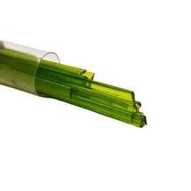 Bullseye Spring Green Transparent Ribbons, 4 mm - 90 COE
