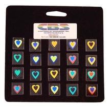 CBS Small Technicolor Dichroic Hearts 20 Pack - 96 COE