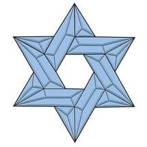 Star of David Colored Bevel Cluster