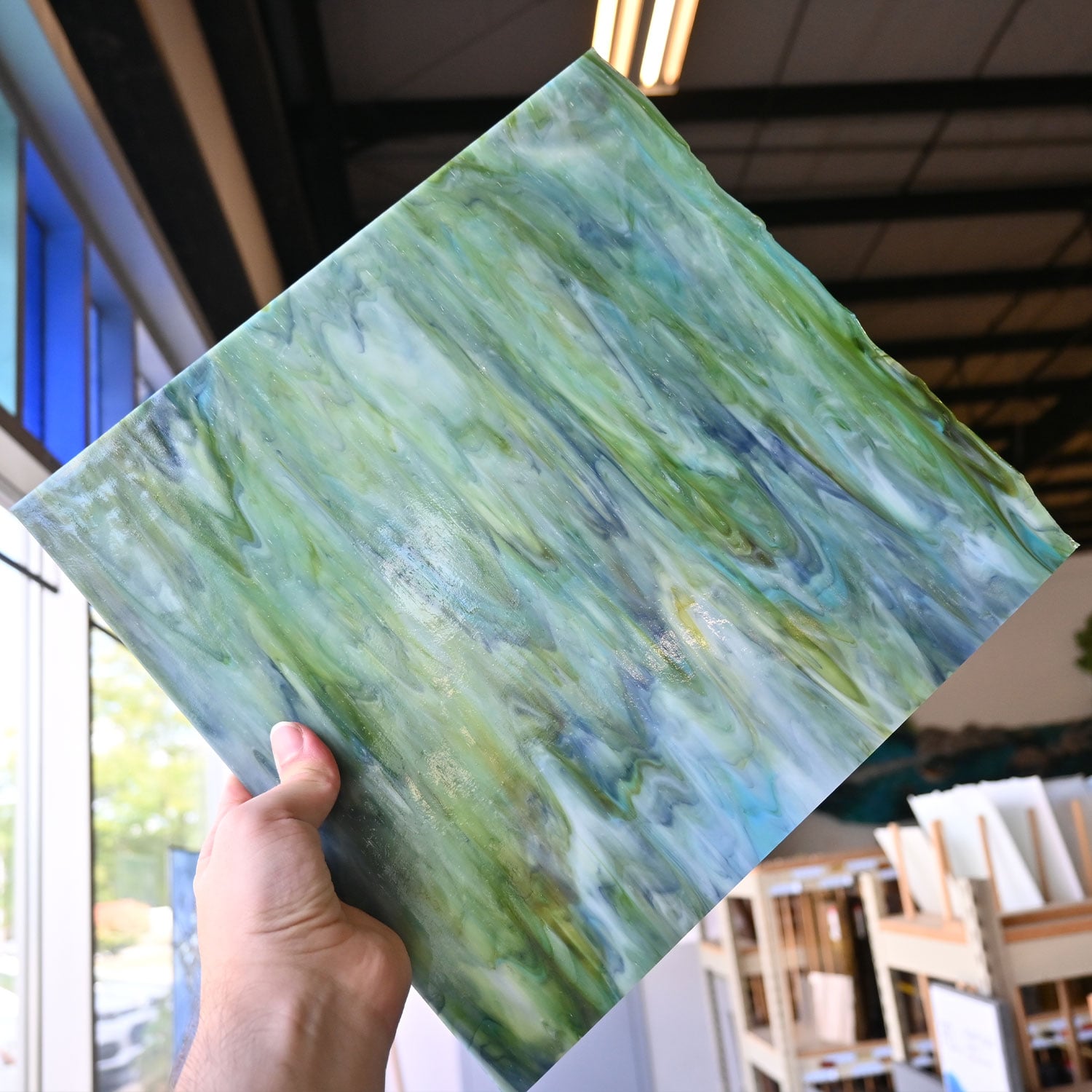 Bora Streaky Stained Glass Sheets | Tiffany Today